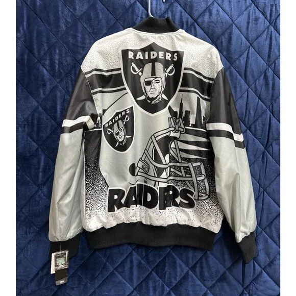 NFL vintage LA Los Angeles Raiders Fanimation men size large football jacket